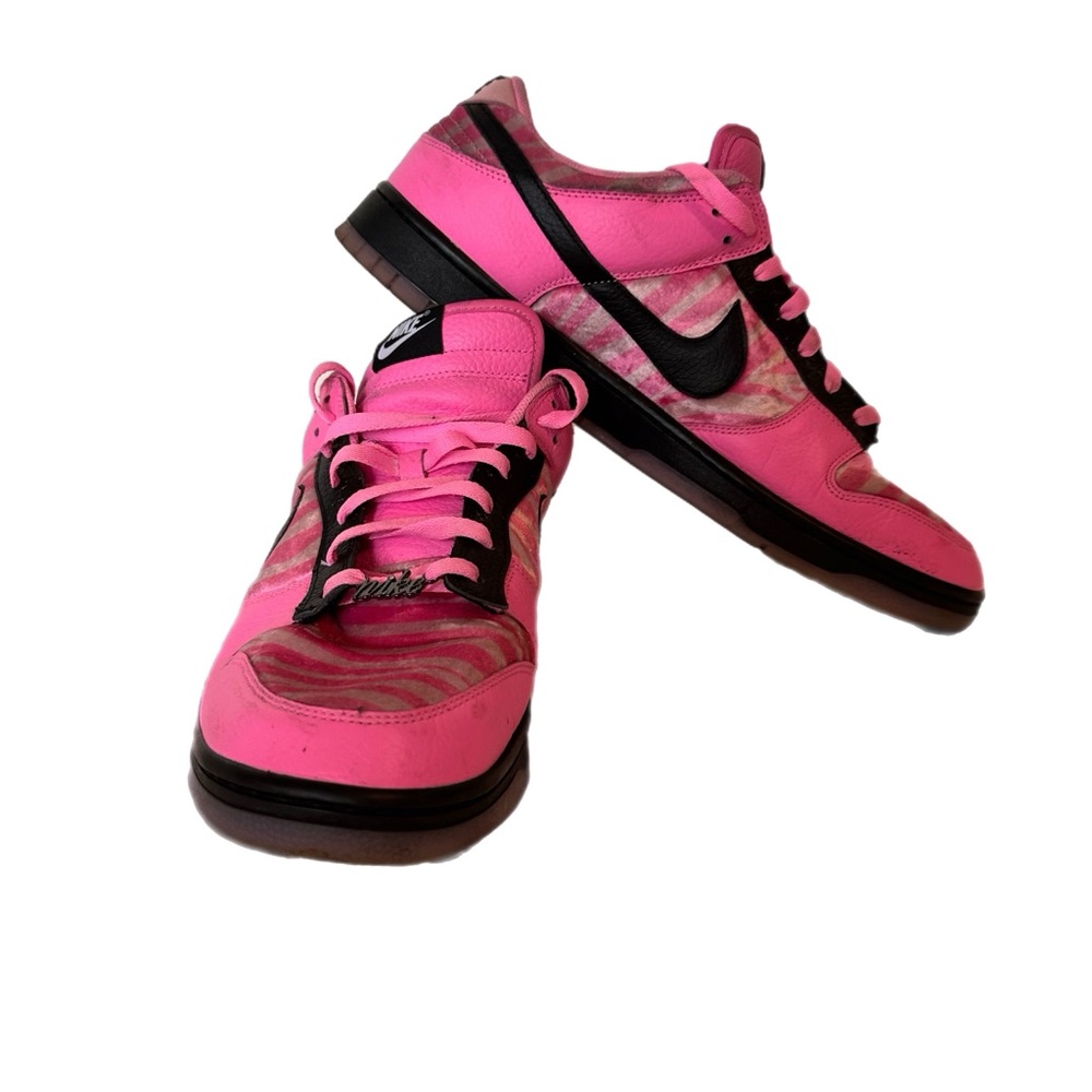 Nike Men’s Pink & Black Zebra Print Sneakers